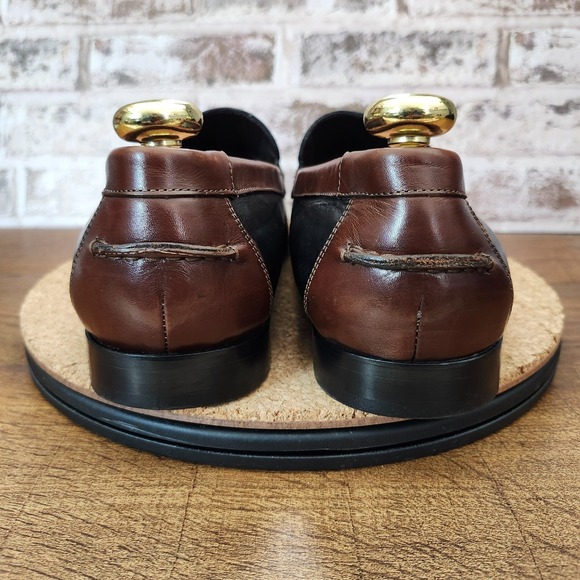 Donald J. Pliner Two Tone Penny Loafers mens Black/ Brown size 13 - Picture 11 of 16